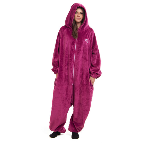 Snuggs Blanket Onesie Fuchsia